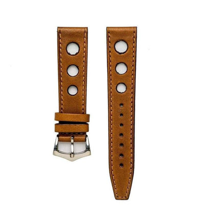 Cognac "Rally" Leather Watch Strap