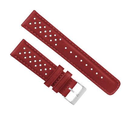 Crimson Red Racing Horween Leather Watch Band (20mm, 21mm, 23mm, 24mm SALE)