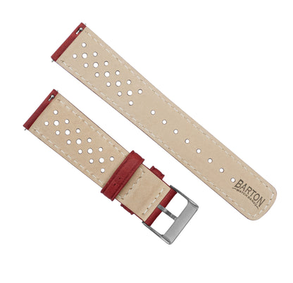 Crimson Red Racing Horween Leather Watch Band (20mm, 21mm, 23mm, 24mm SALE)