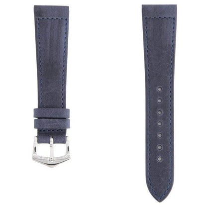 Dark Blue Crazy Horse Leather Watch Strap