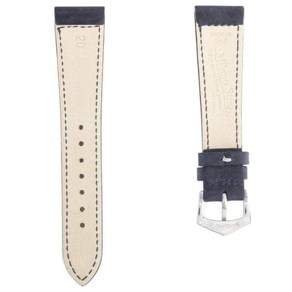 Dark Blue Crazy Horse Leather Watch Strap