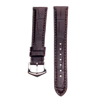 Dark Brown Matt Alligator Watch Strap