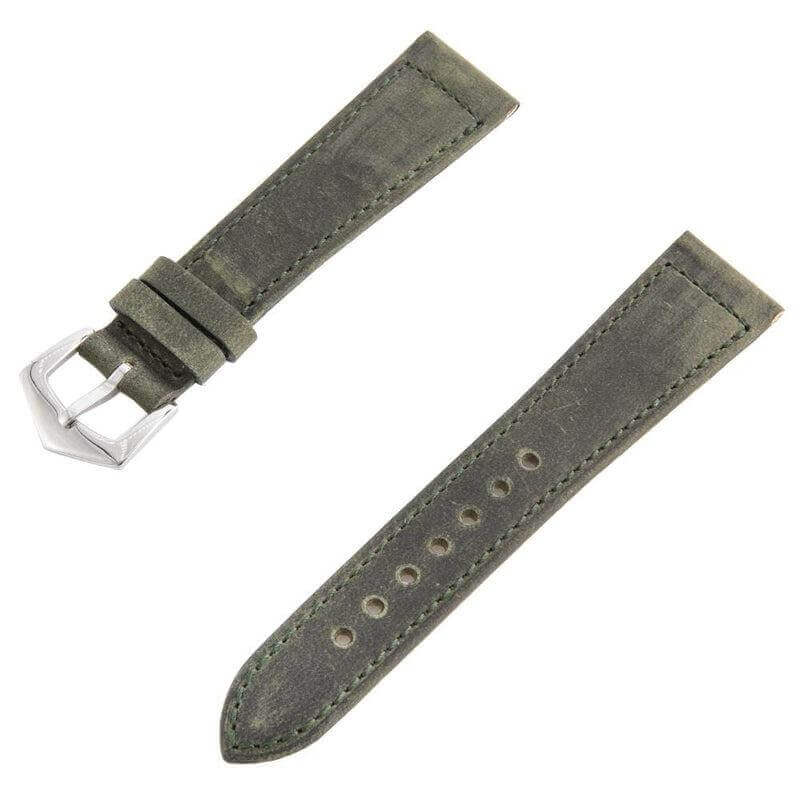 Dark Green Crazy Horse Leather Watch Strap