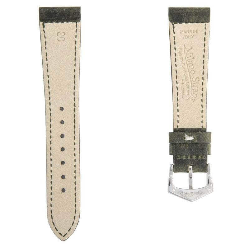 Dark Green Crazy Horse Leather Watch Strap