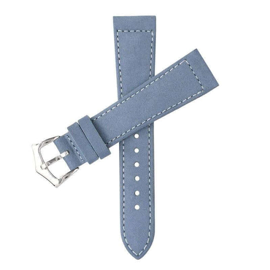 Denim Nabuck Leather Watch Strap