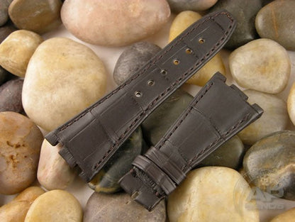 Finitura Opaca Dark Brown Alligator Leather Strap For Audemars Piguet Royal Oak Offshore Newer Case