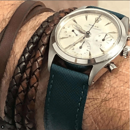 Green Saffiano  Leather Watch Strap