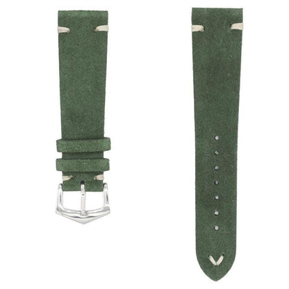 Green Suede Vintage Leather Watch Band