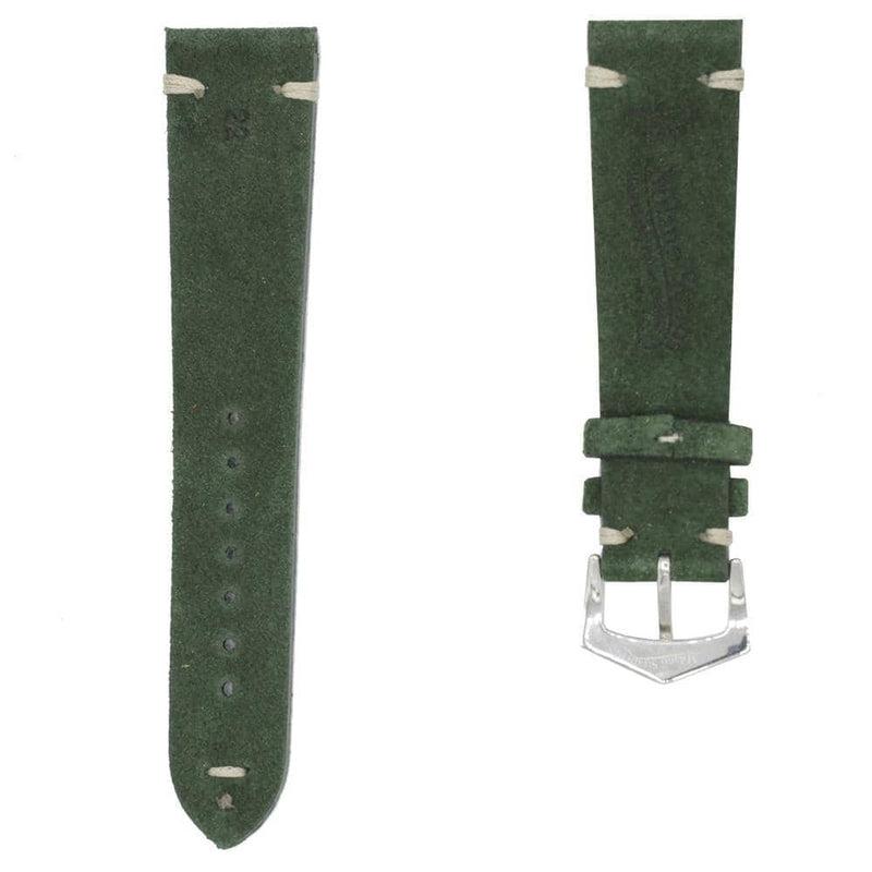 Green Suede Vintage Leather Watch Band