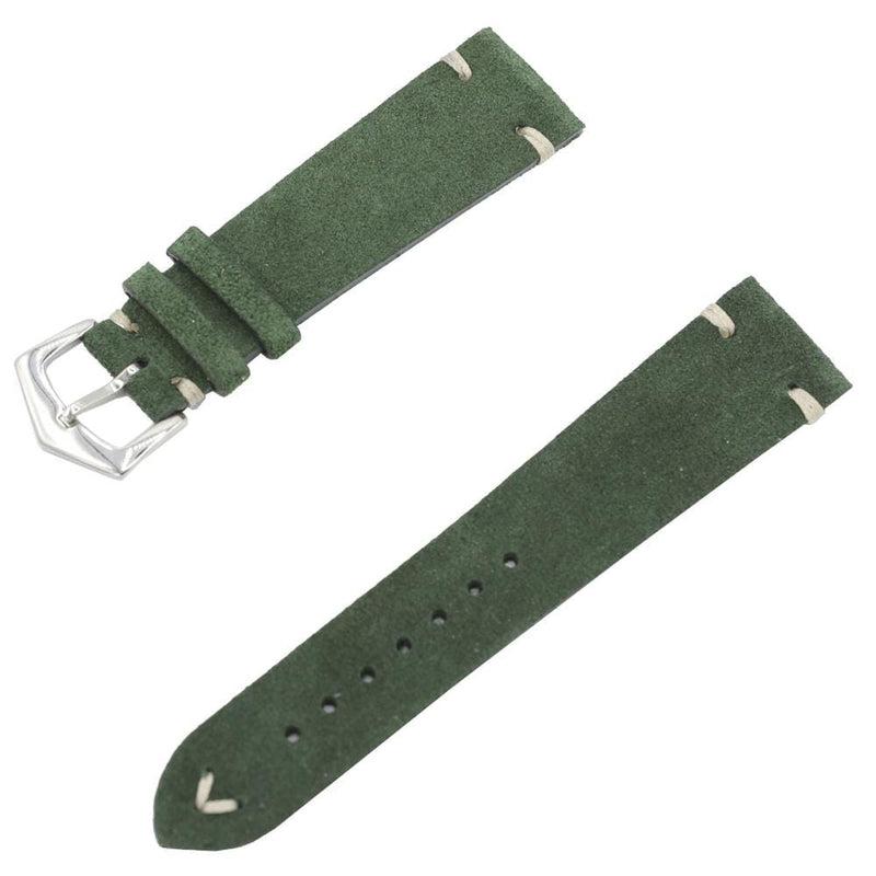 Green Suede Vintage Leather Watch Band