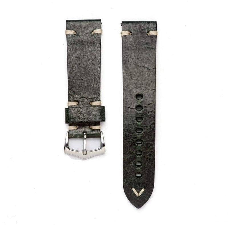 Green Vintage Leather watch strap