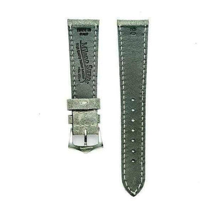 Grey Leather Vintage Watch Band