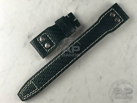 AP Bands 100% Genuine Green Carbon Fiber Strap For IWC Big Pilot, Perpetual Calendar, B-Uhr