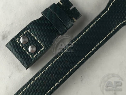 AP Bands 100% Genuine Green Carbon Fiber Strap For IWC Big Pilot, Perpetual Calendar, B-Uhr