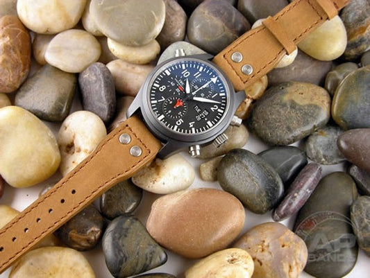 Vintage Suede Leather For IWC Big Pilot Deployant