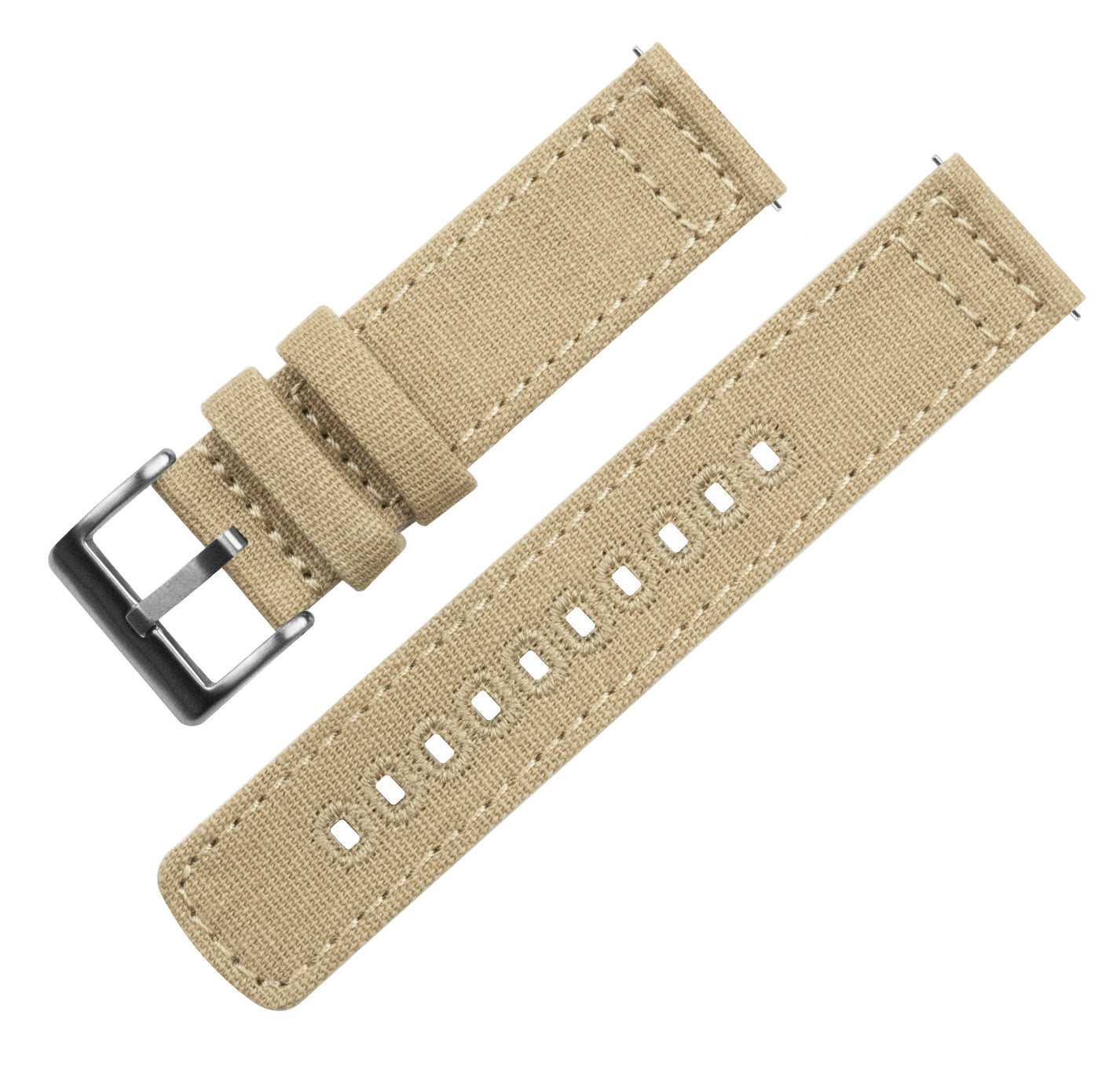 Khaki Canvas Watch Band | Khaki Tan Quick Release Watch Strap | BARTON ...