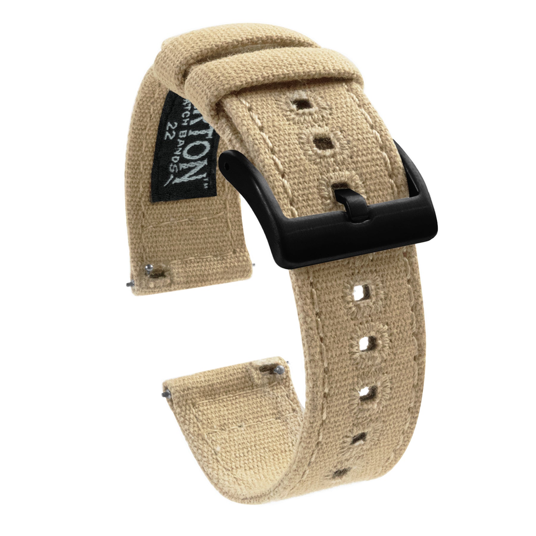 Khaki Canvas Watch Band Khaki Tan Quick Release Watch Strap