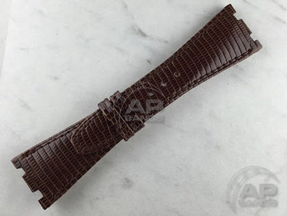 Lucertole Shiny Cigar Brown Lizard Leather Strap For Audemars Piguet Royal Oak Offshore