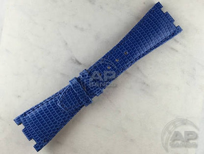 Lucertole Shiny Royal Blue Lizard Leather Strap For Audemars Piguet Royal Oak Offshore