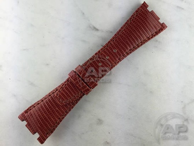 Lucertole Shiny Rust Lizard Leather Strap For Audemars Piguet Royal Oak Offshore