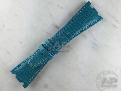 Lucertole Shiny Turquoise Lizard Leather Strap For Audemars Piguet Royal Oak Offshore