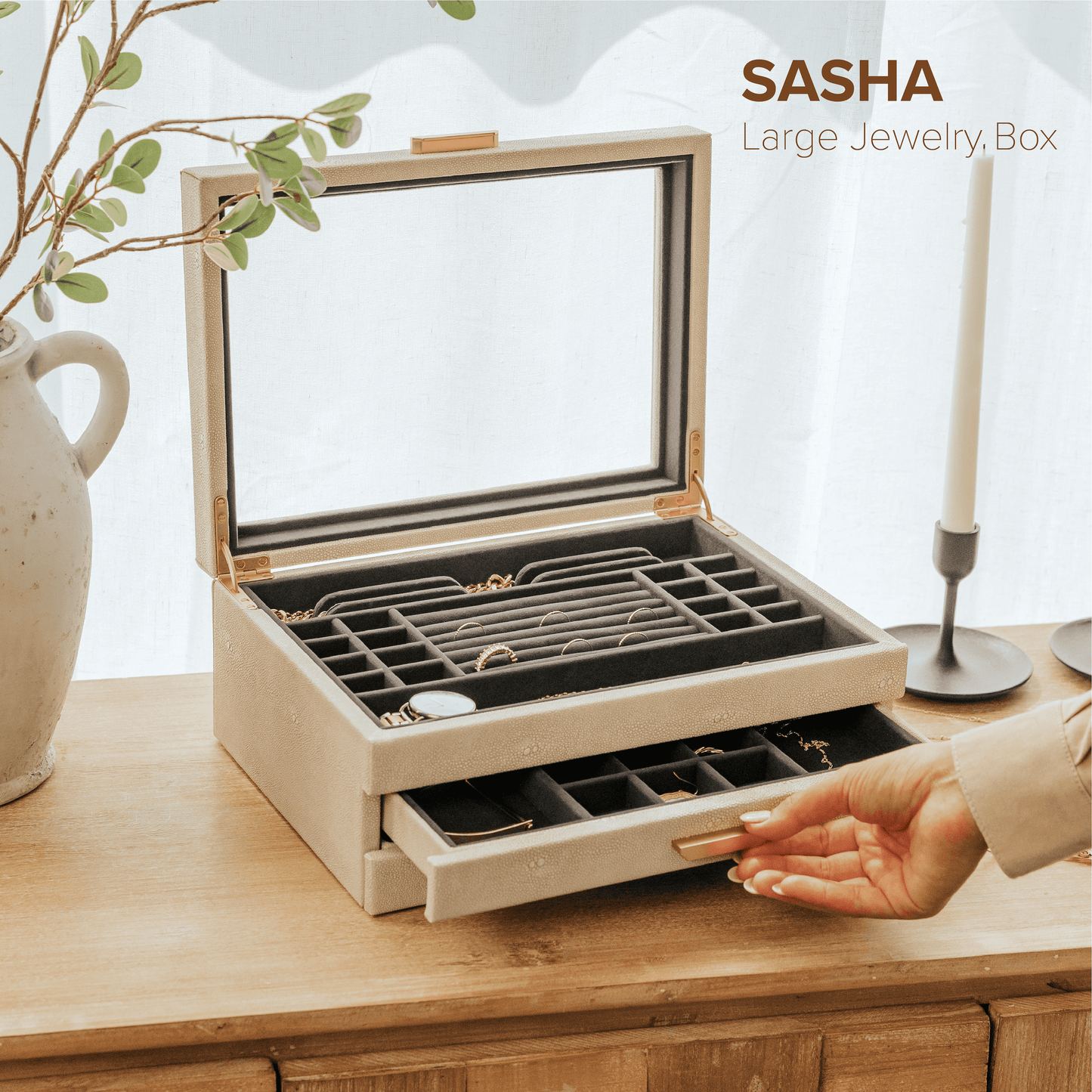 Sasha Large Jewelry Box