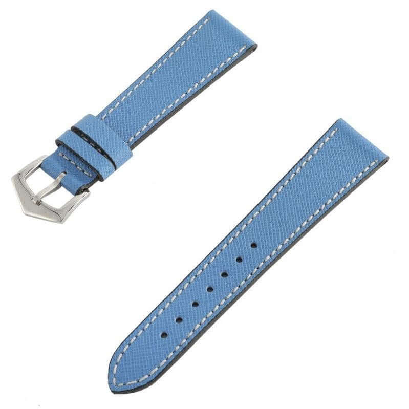 Light Blue Saffiano Leather Watch Strap