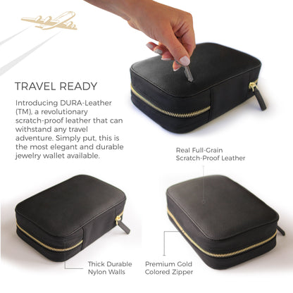 Large Travel Jewelry Organizer - Black