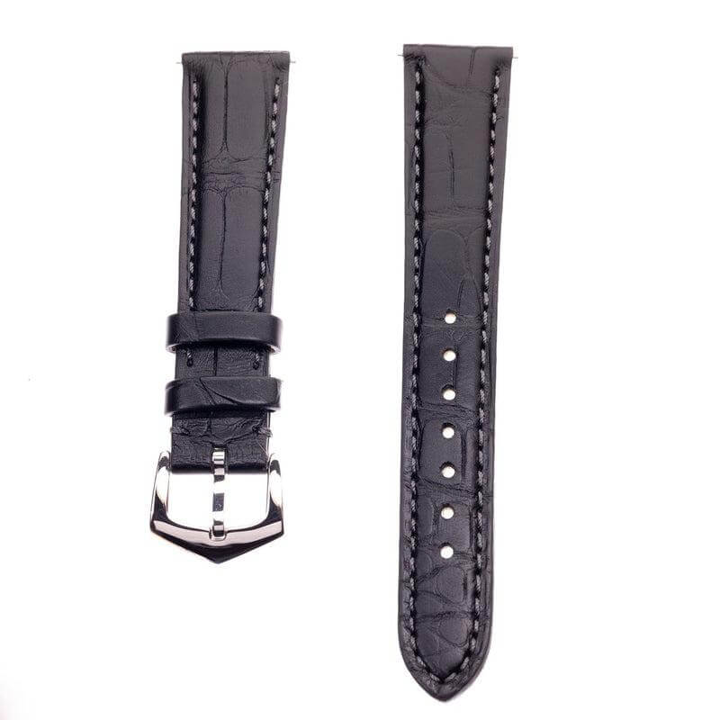 Matt Black Alligator Watch Strap