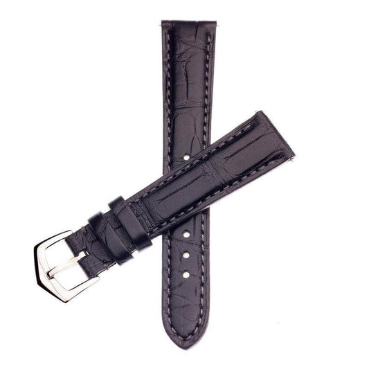 Matt Black Alligator Watch Strap