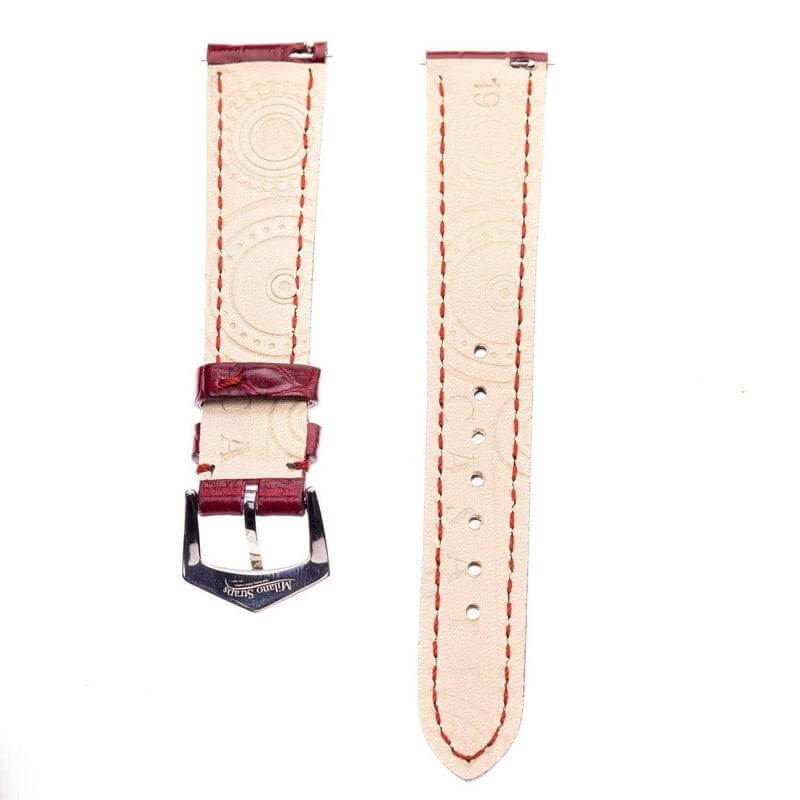 Matt Burgundy Alligator Watch Strap