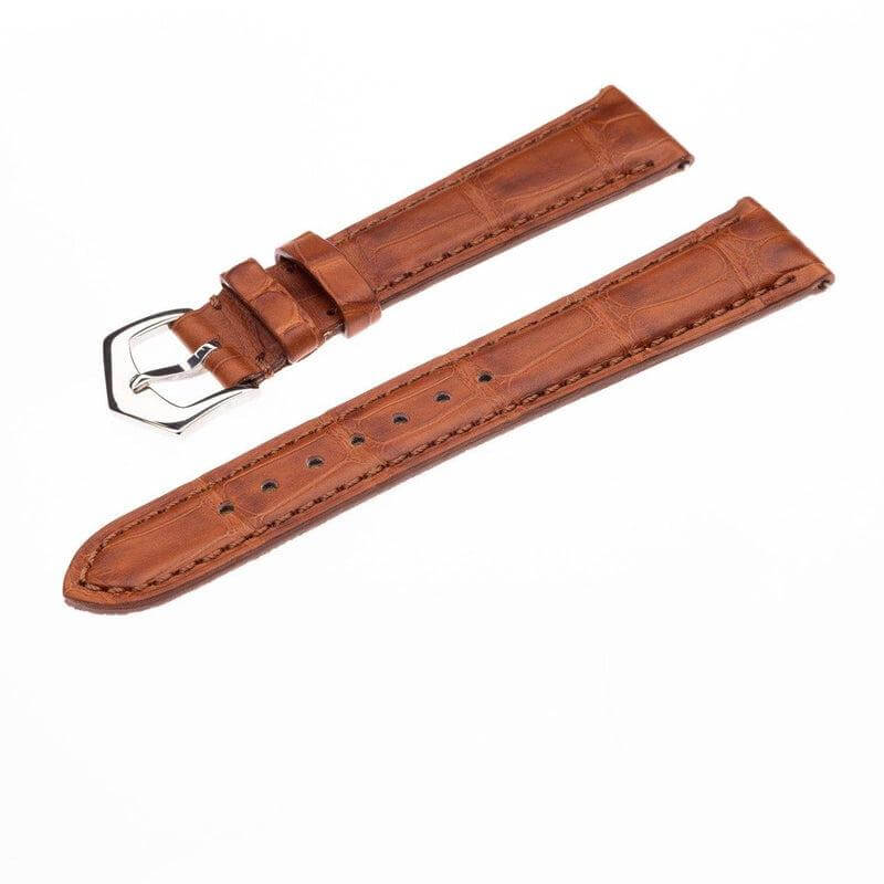 Matt Cognac Alligator Watch Strap