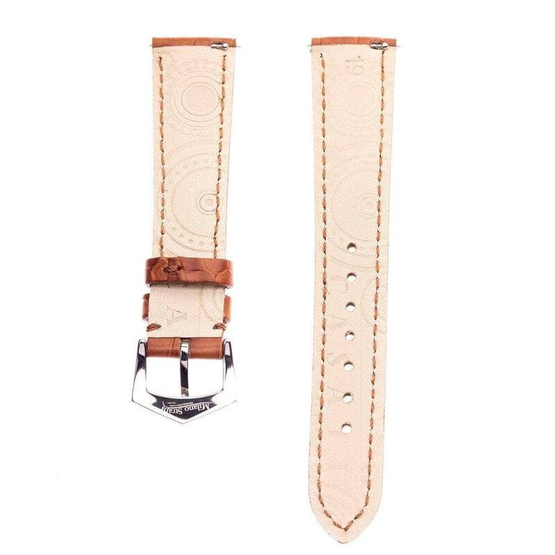 Matt Cognac Alligator Watch Strap