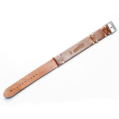 Military Leather  Brown Italian Watch Band