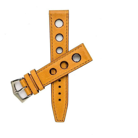 Natural "Rally" Leather Watch Strap