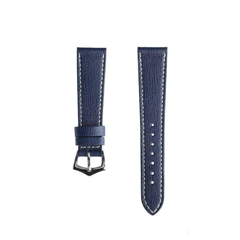 Navy Blue Saffiano Leather Watch Strap