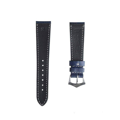 Navy Blue Saffiano Leather Watch Strap