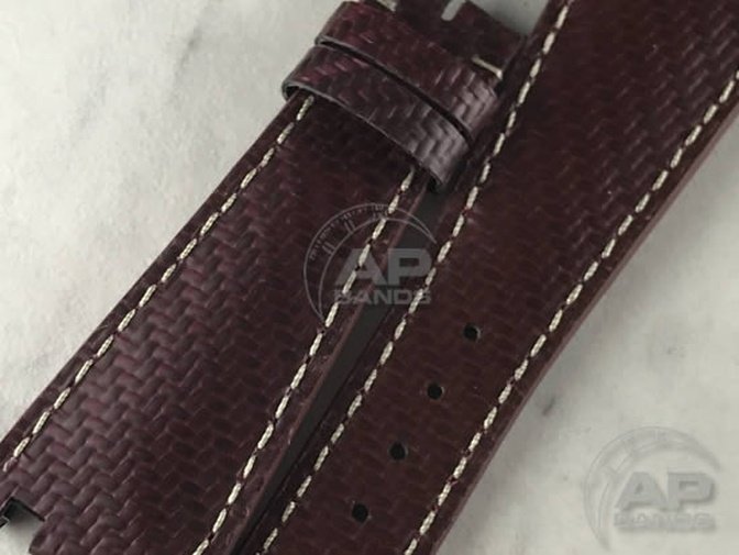 AP Bands 100% Genuine Red Carbon Fiber Strap For Audemars Piguet Royal Oak Offshore 42mm