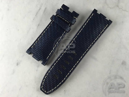 AP Bands 100% Genuine Blue Carbon Fiber Strap For Audemars Piguet Royal Oak Offshore 42mm Diver