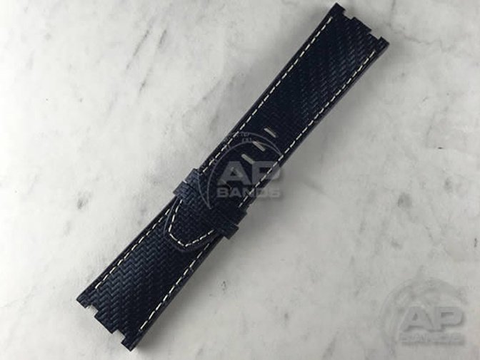 AP Bands 100% Genuine Blue Carbon Fiber Strap For Audemars Piguet Royal Oak Offshore 42mm Diver