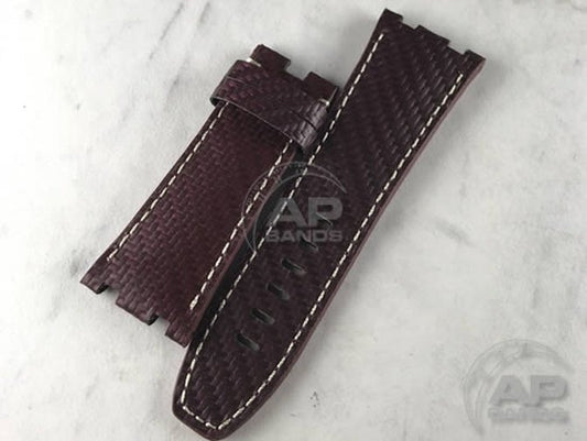 AP Bands 100% Genuine Red Carbon Fiber Strap For Audemars Piguet Royal Oak Offshore 44mm 26400