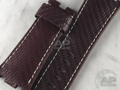 AP Bands 100% Genuine Red Carbon Fiber Strap For Audemars Piguet Royal Oak Offshore 44mm 26400