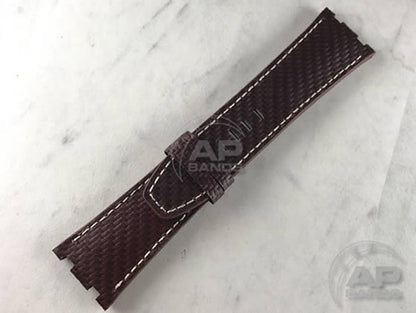 AP Bands 100% Genuine Red Carbon Fiber Strap For Audemars Piguet Royal Oak Offshore 42mm Diver / Chr