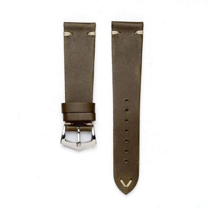 Olive Leather Vintage Watch Strap