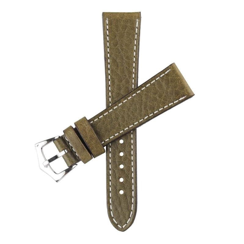 Olive Leather Watch Strap