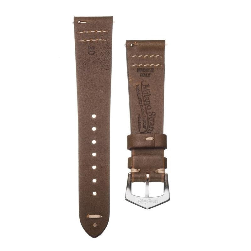 Olive Vintage Leather Watch Strap - Olive