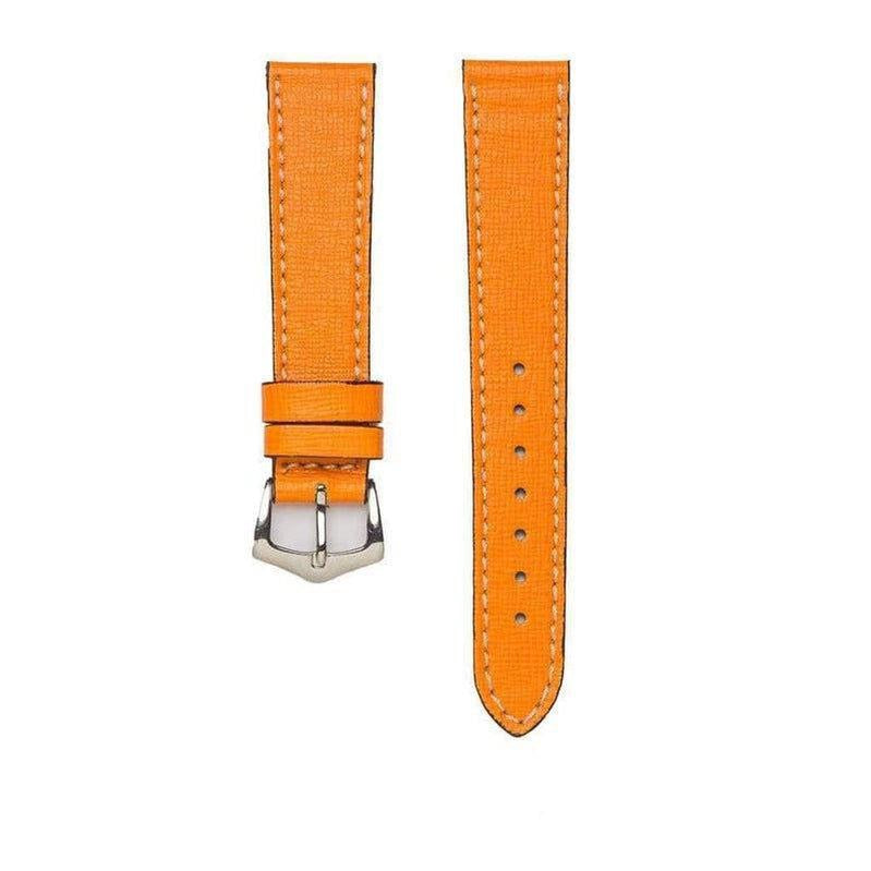 Orange Saffiano Leather Watch Strap