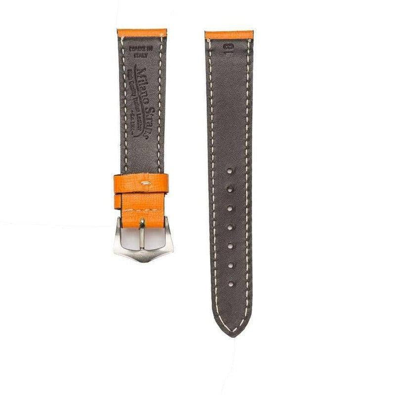 Orange Saffiano Leather Watch Strap