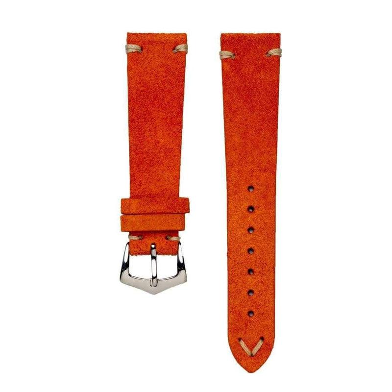 Orange Suede Vintage Leather Watch Strap