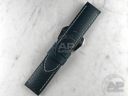 AP Bands 100% Genuine Green Carbon Fiber Strap For Panerai Watches 44mm